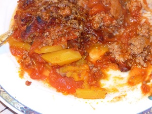 Gratin de courge butternut et tomates