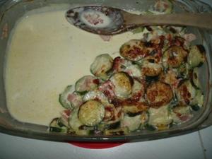 recette - Gratin de courgettes et jambon