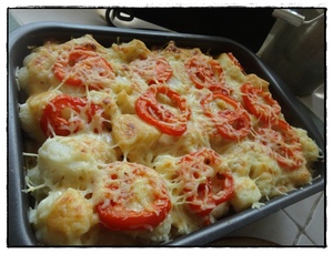 recette - Gratin de chou-fleur à la tomate