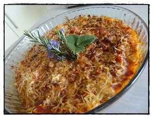 recette - Gratin de courge de Siam à la bolognaise