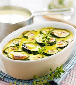 recette - Gratin de courgettes et de tomates au riz complet