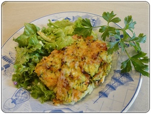 Gratin de courgettes et pommes de terre au saumon fumé