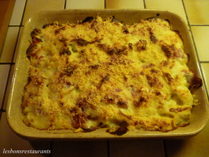 Gratin de pâtes aux quatre fromages