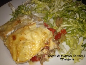 recette - Gratin de pommes de terre à l'espagnol