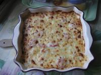 recette - Gratin de ravioles au basilic et au saumon fumé