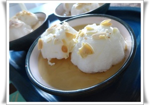 recette - Ile flottante à la crème anglaise caramel au beurre salé