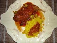 recette - Lapin en sauce et riz au safran