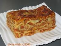 Lasagnes à la mortadelle et mozzarella