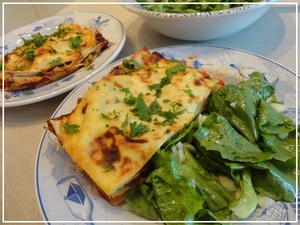 recette - Lasagnes à la viande, aux courgettes et champignons frais