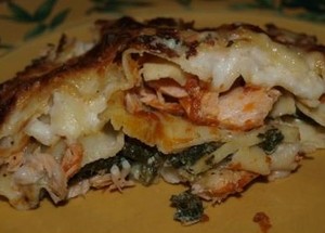 recette - Lasagnes aux épinards, fromages et saumon