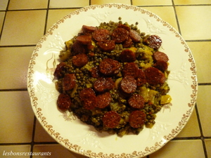 recette - Lentilles au chorizo