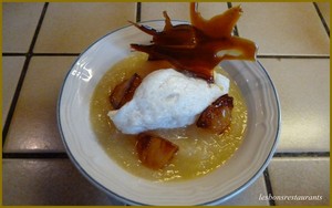 recette - Îles flottantes sur coulis d'ananas