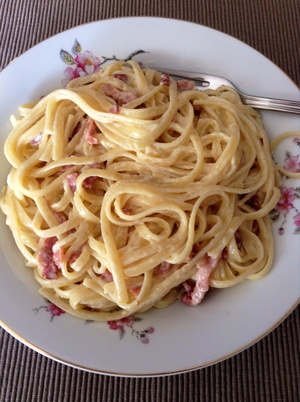 recette - Linguines à la carbonara