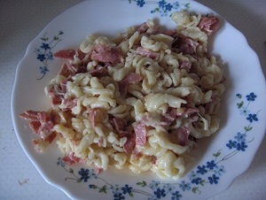 recette - Macaronis fromage et jambon