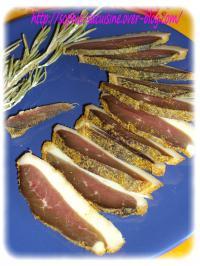 recette - Magret de canard séché maison au romarin et au piment