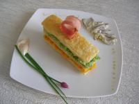 Millefeuilles potimarron-noisettes et brocolis-parmesan