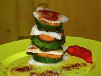 Millefeuille de brochet aux légumes