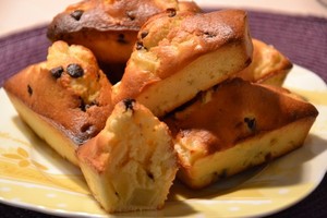 recette - Mini cakes pommes-chocolat