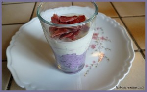 recette - Mousse de vitelotte de roquefort et bacon