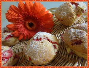 Muffins aux fraises et chocolat blanc