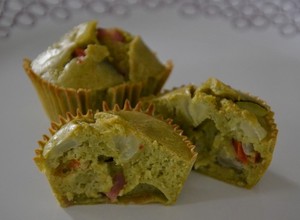 recette - Muffins à la farine aux légumes verts