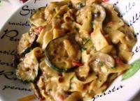 recette - Nouilles plates sauce courgettes