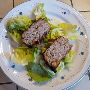 Pain de viande aux pommes de terre et  boeuf haché