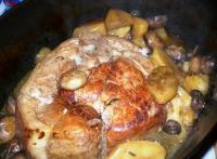 recette - Palette de porc aux champignons frais