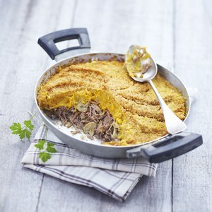 recette - Parmentier de canard, champignons et patates douces