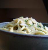 Pasta à la crème de courgettes