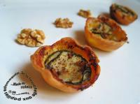 recette - Petites tartes au concombre, roquefort, huile de noix et paprika