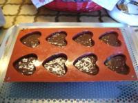 recette - Petits coeurs au chocolat-vanille