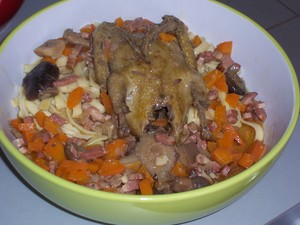 recette - Pigeon aux tagliatelles