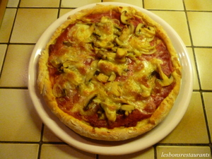 recette - Pizza aux champignons et à la mozzarella
