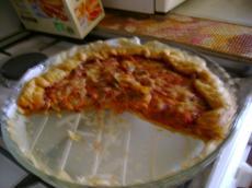 recette - Pizza aux champignons et lardons