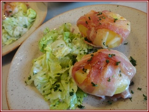 recette - Pommes de terre à la crème de Munster et poitrine fumée