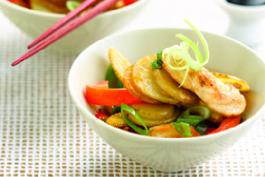 recette - Pommes de terre et poulet façon asiatique