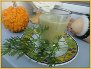 Potage aux fanes de carottes