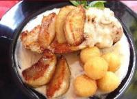 recette - Poulet aux poires et roquefort