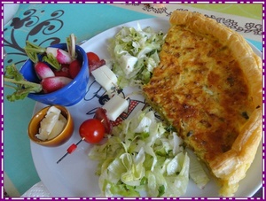 recette - Quiche aux poireaux et à l'aillet