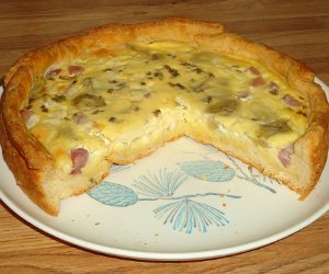 recette - Quiche aux tomates cerise et au roquefort