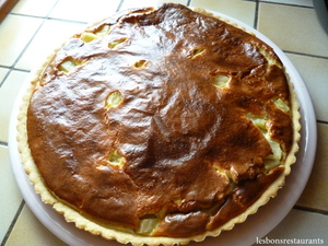 Quiche au bleu d'Auvergne et aux fonds d'artichauts