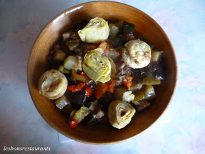 recette - Ratatouille aux coeurs d'artichaut