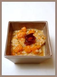 recette - Risotto à la courge et au magret séché