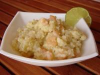 recette - Risotto light aux crevettes, citron et aneth