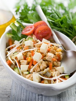 recette - Salade de carottes au tofu et au cumin