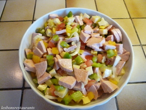 recette - Salade de cervelas aux légumes