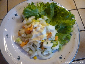 Salade de concombre aux poires