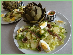 recette - Salade de pommes de terre, anchois et oeufs