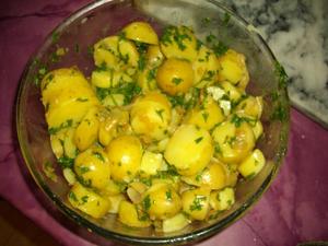 recette - Salade de pommes de terre tièdes à la vinaigrette